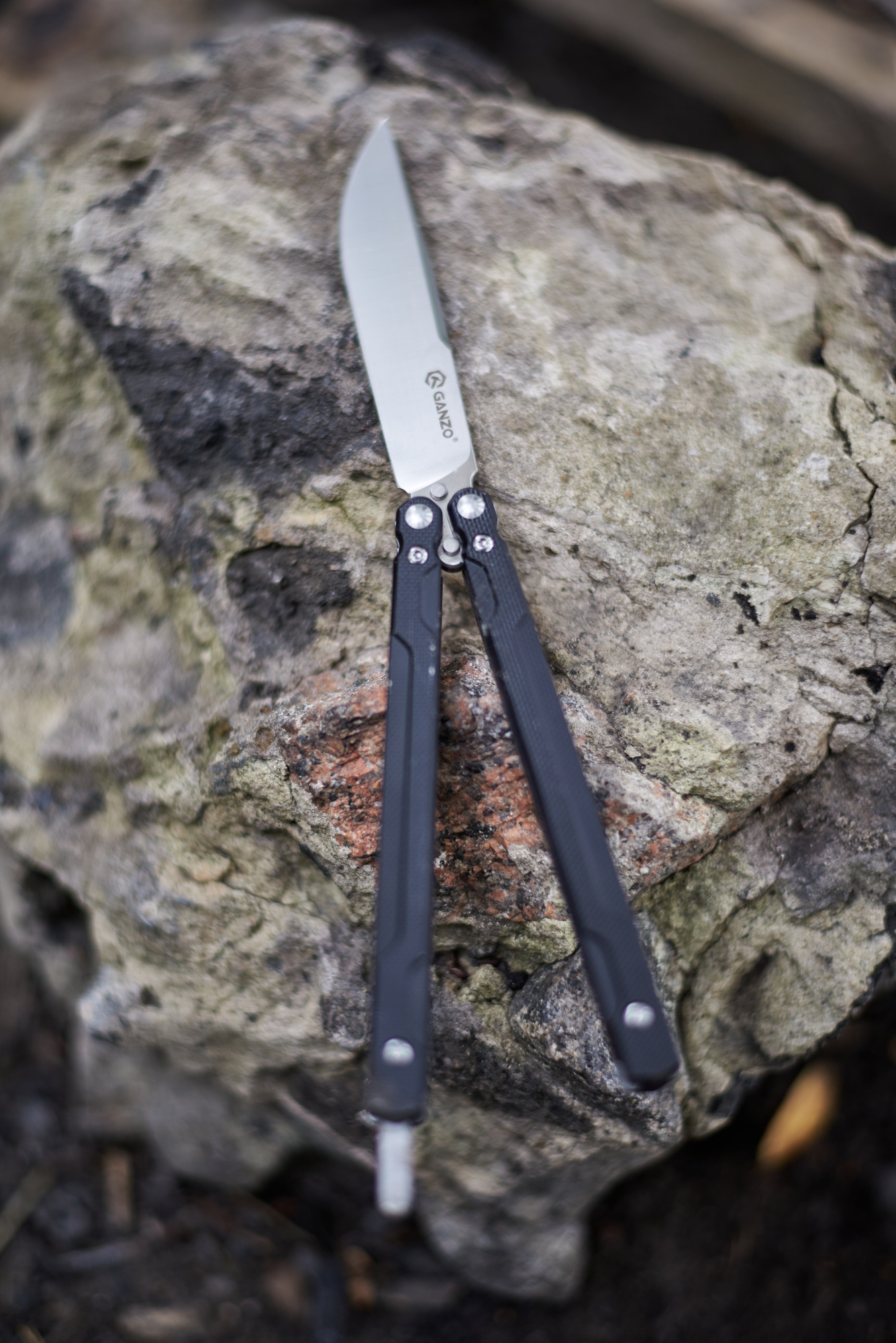 картинка Нож-бабочка Ganzo G766-BK, черный
