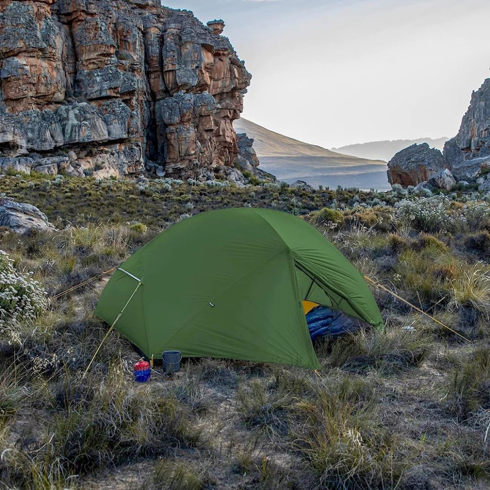 картинка Палатка 2-местная Naturehike сверхлегкая Mongar NH17T007-M, 210T , зеленый, 6927595767658