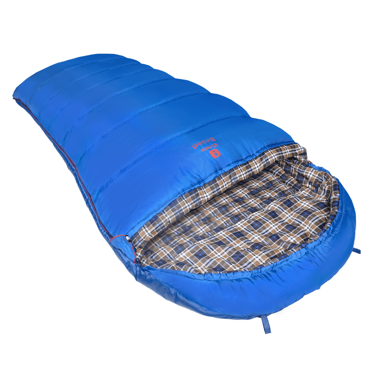 картинка Мешок спальный BTrace Mega (Правый, Серый/Синий), (ТК: -5°C)