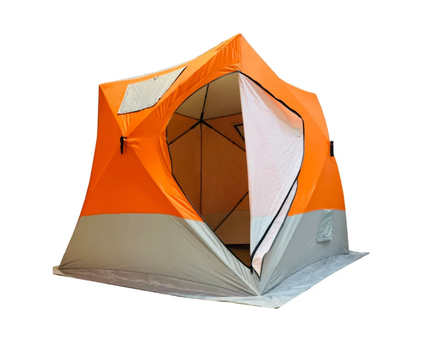 картинка Палатка для зимней рыбалки (220*220*215) оранжевая с серым