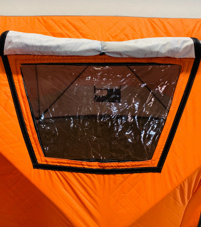 картинка Палатка для зимней рыбалки (220*220*215) оранжевая с серым