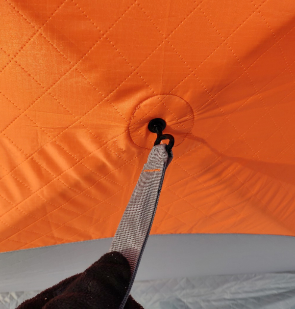 картинка Палатка для зимней рыбалки (240*240*210) оранжевая с серым