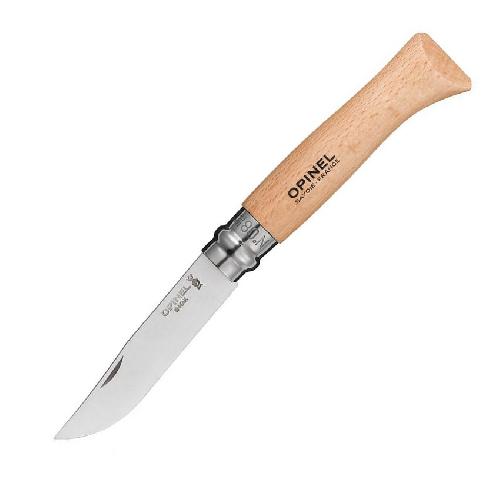 картинка Нож Opinel №8, нержавеющая сталь, рукоять из бука, чехол, картонная коробка, 001089
