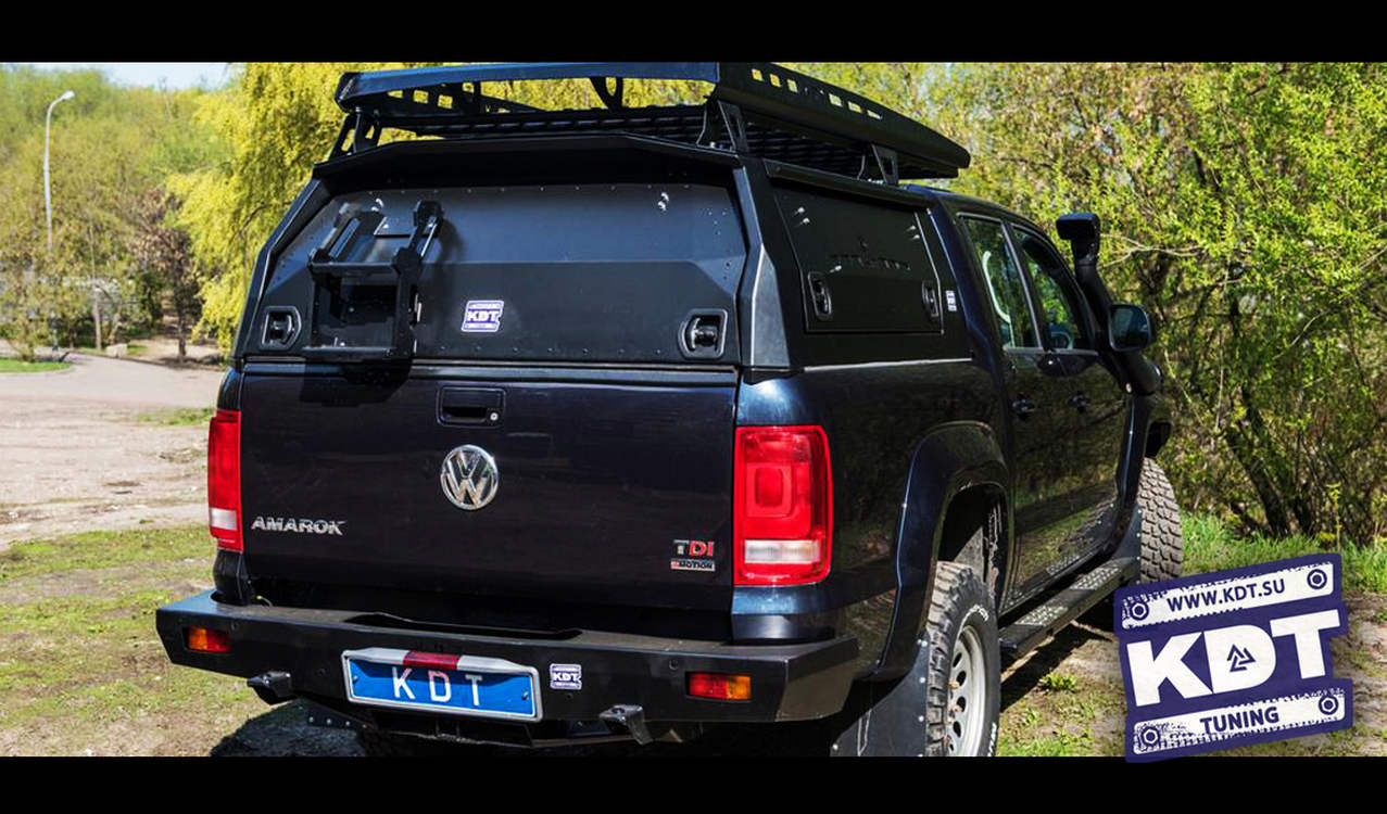 картинка Кунг KDT экспедиционный 3-дверный для Volkswagen Amarok стальной каркас, стенки и двери из алюминия