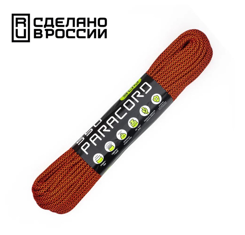 картинка Паракорд 550 CORD nylon 30м (neon orange snake)