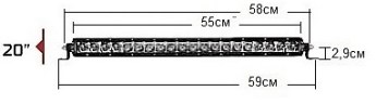картинка SAE-Серия SR20″ (24 светодиода) Дополнительный дальний свет + ДХО