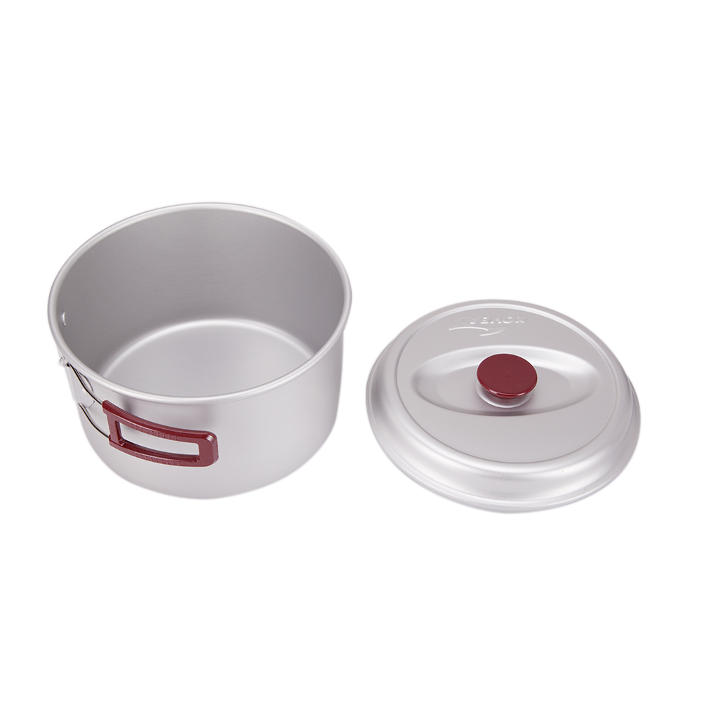 картинка Набор туристической посуды KOVEA KSK-WY56 на5-6ч, кастрюли 3шт 2,8 л, 1,8 л и 1 л, сковорода, 3 тарелки 5 пиал, лопатка, складной половник