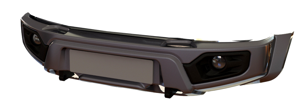 картинка Бампер передний УАЗ Патриот/Пикап/Карго с оптикой под покраску АВС-дизайн