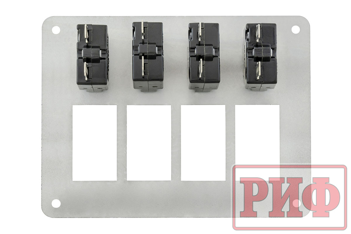 картинка Панель монтажная распределительная для 4 переключателей 12-32В DC с автоматическими предохранителями