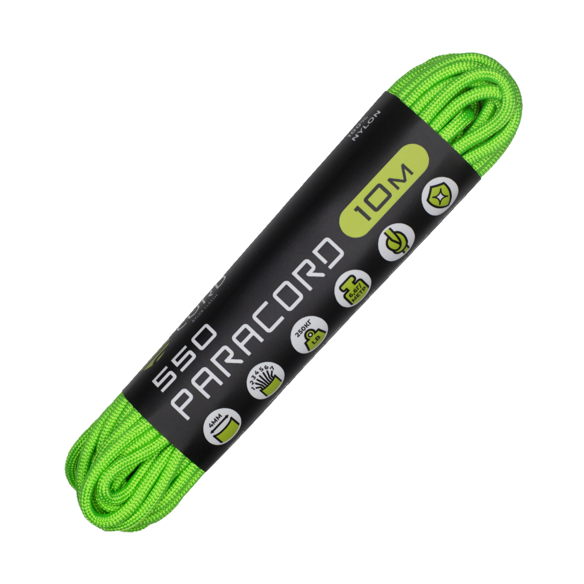 картинка Паракорд 550 CORD nylon 10м (neon green)