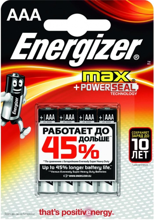 картинка Батарейка Energizer MAX E92 AAA (цена за блистер 4шт)