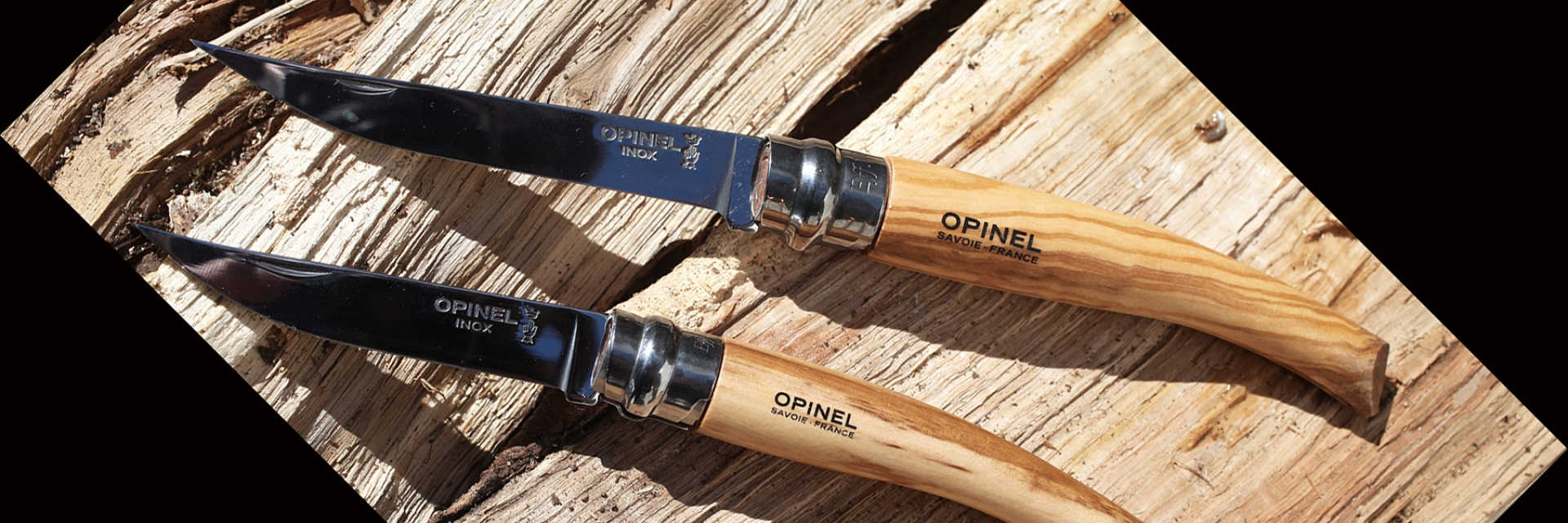 картинка Нож филейный Opinel №8, нержавеющая сталь, рукоять оливковое дерево, 001144