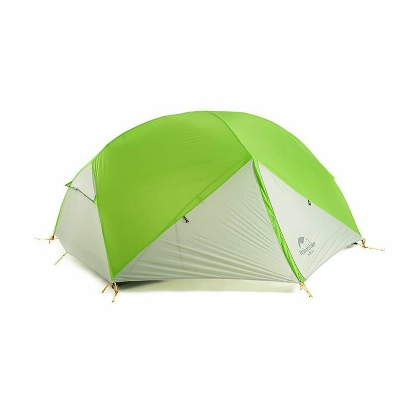 картинка Палатка  Naturehike Mongar NH17T007-M  20D,двухместная сверхлегкая, зелено-белая, 6927595726051