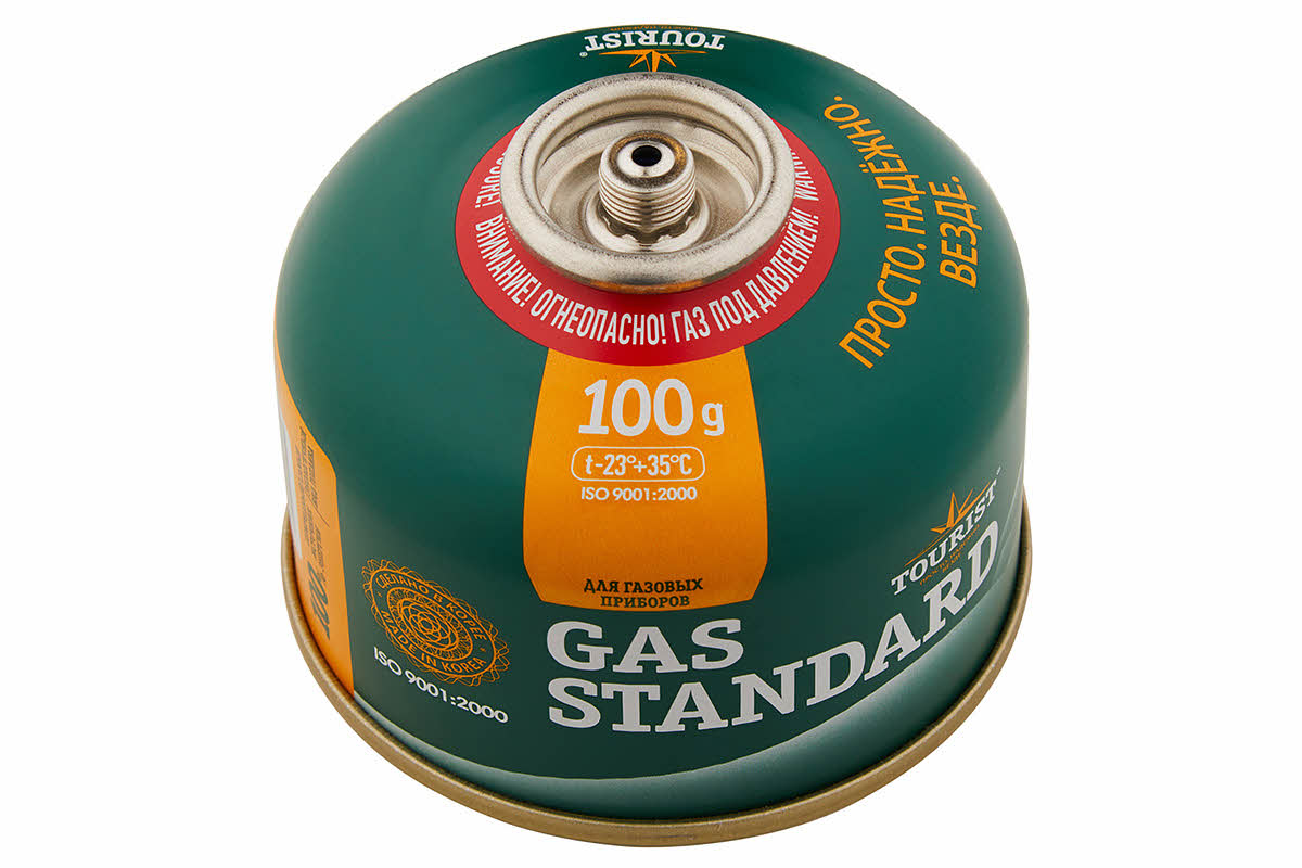 картинка Баллон газовый резьбовой TOURIST STANDARD для портативных приборов 100 г.