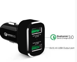 картинка Адаптер RAM® GDS® Quick Charge™ в авто розетку, 12-18 В, USB 2*3А, 3,6-12 В