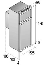 картинка Вертикальный комбинированный холодильник с морозильной камерой, цифровое управление