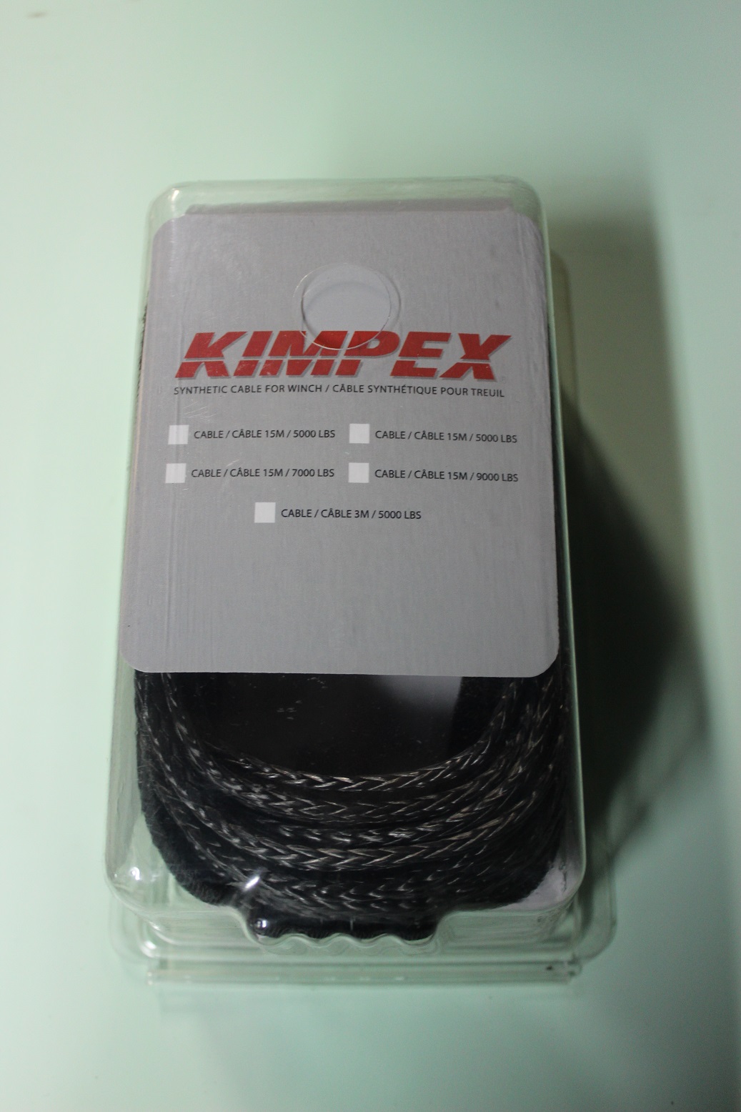 картинка Синтетический трос лебедки для квадроцикла Kimpex 15м х 5мм, с коушем