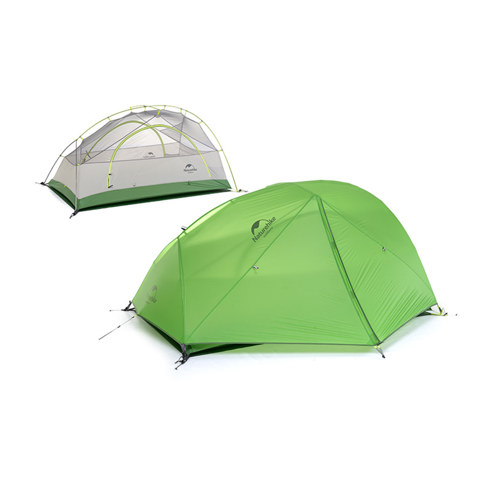 картинка Палатка 2-местная Naturehike сверхлегкая + коврик Star-river NH17T012-T, 210T , зеленый, 6927595789049