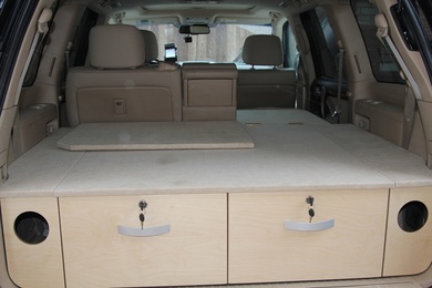 картинка Спально-багажная система для Toyota Land Сruiser 200 (2 ящика, лак.береза)