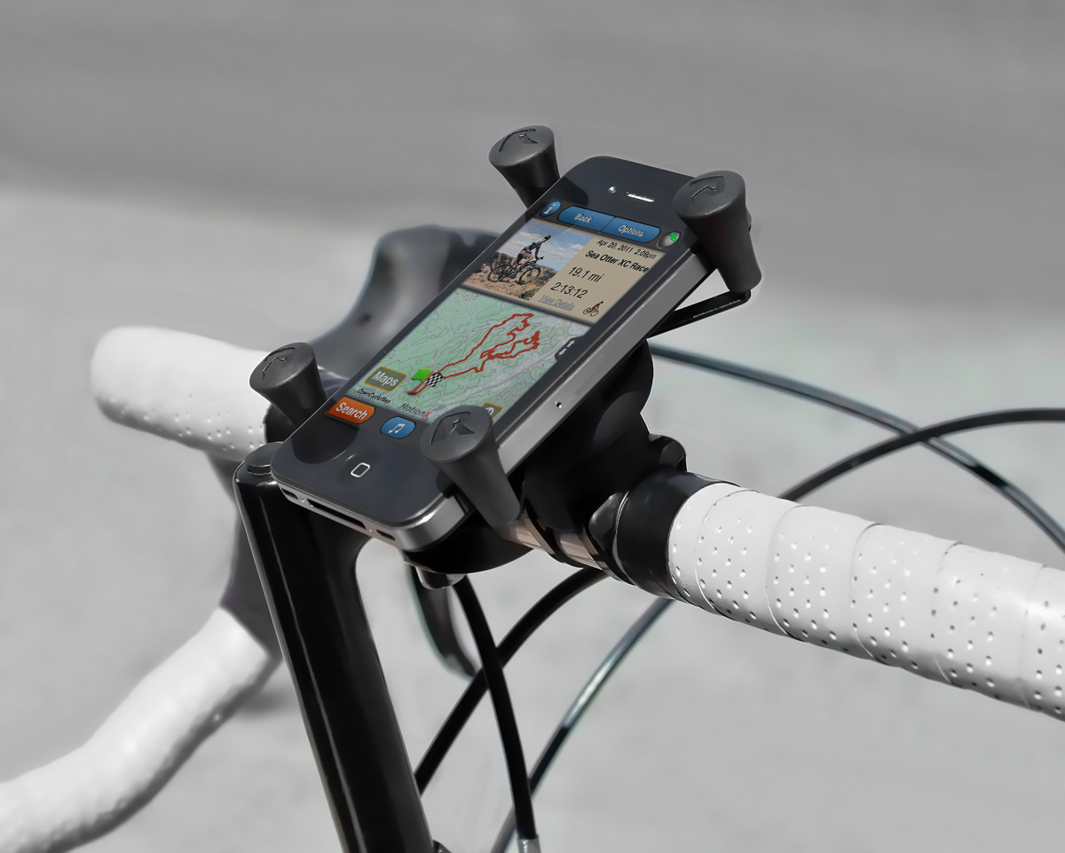 картинка Универсальное вело крепление RAM® X-GRIP EZ-ON/OFF для смартфонов 4-5,5" с креплением стяжками на руль. 