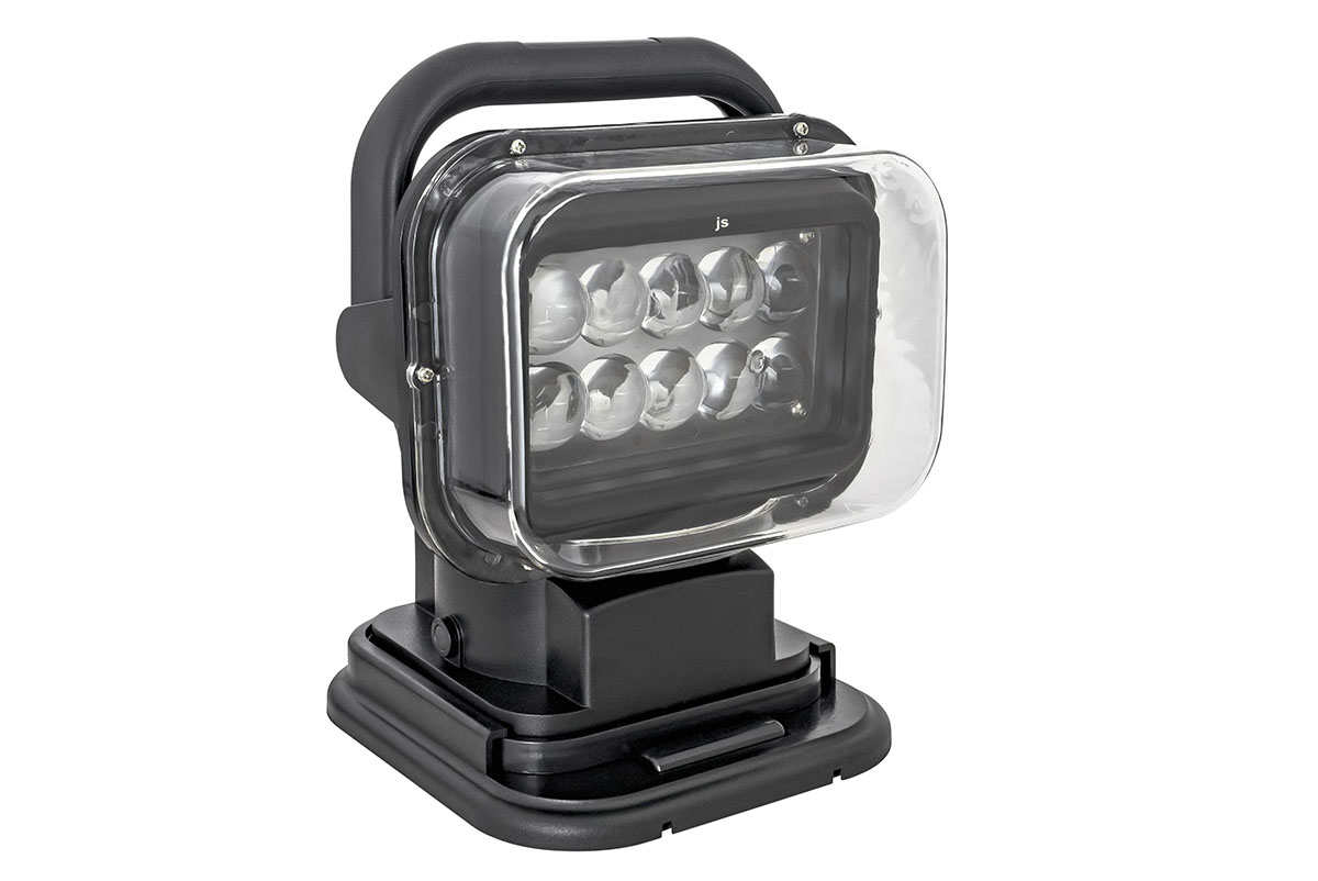 картинка Фара-искатель 12V 50W LED с дистанционным управлением, черный (200х240х200мм) 