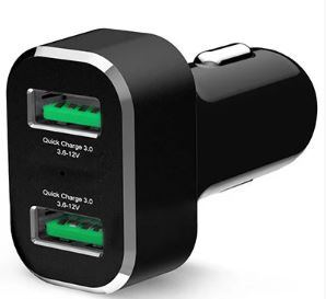 картинка Адаптер RAM® GDS® Quick Charge™ в авто розетку, 12-18 В, USB 2*3А, 3,6-12 В