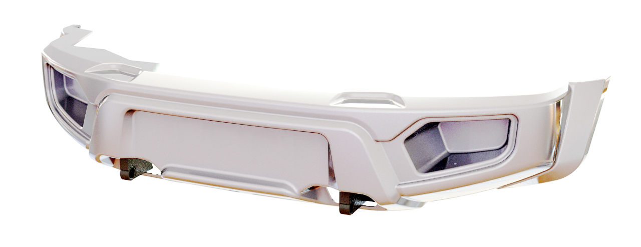 картинка Бампер передний УАЗ Патриот/Пикап/Карго без оптики белый АВС-дизайн