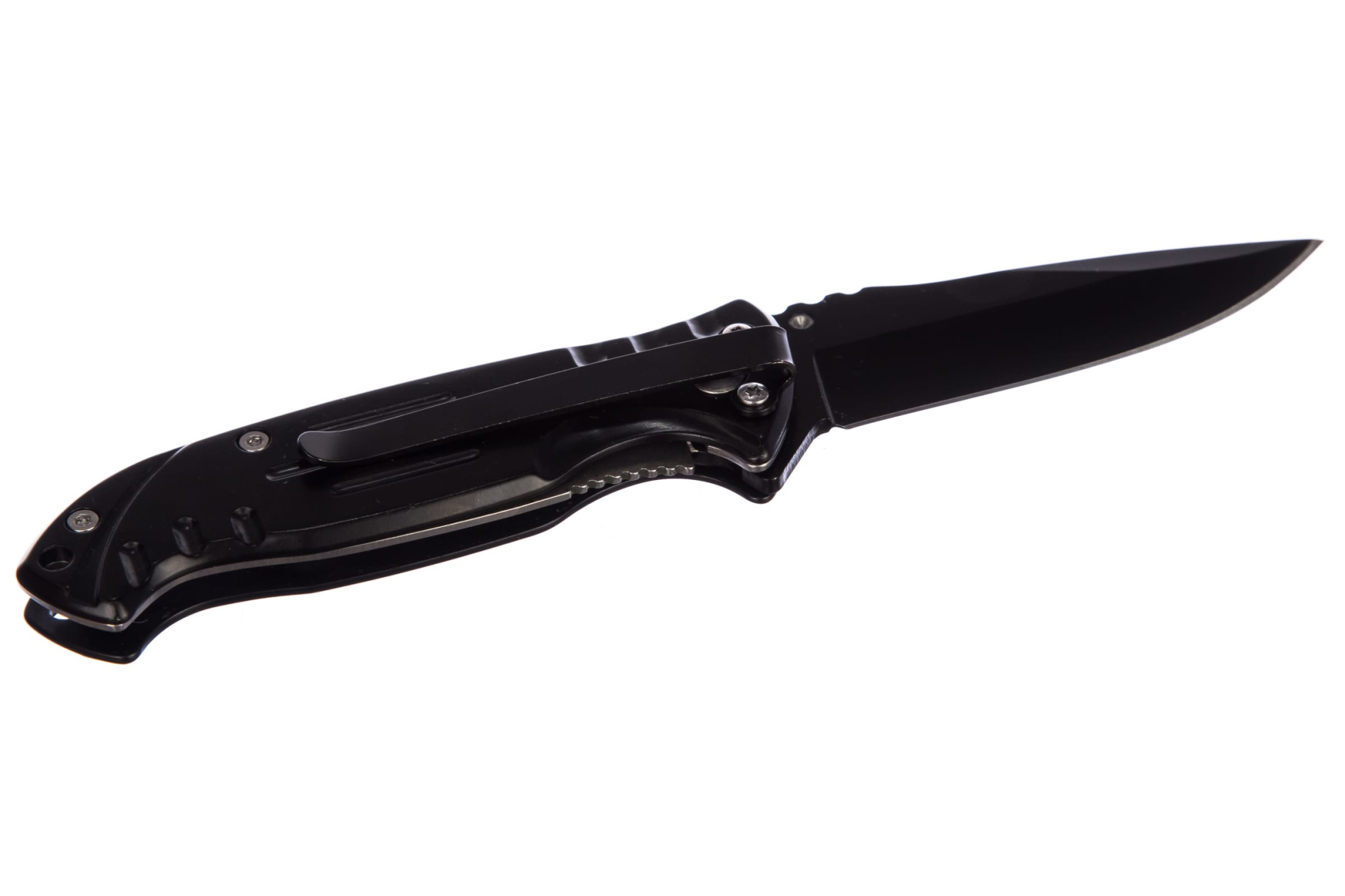 картинка Нож туристический с зажимом, клинок 75 мм, на блистере