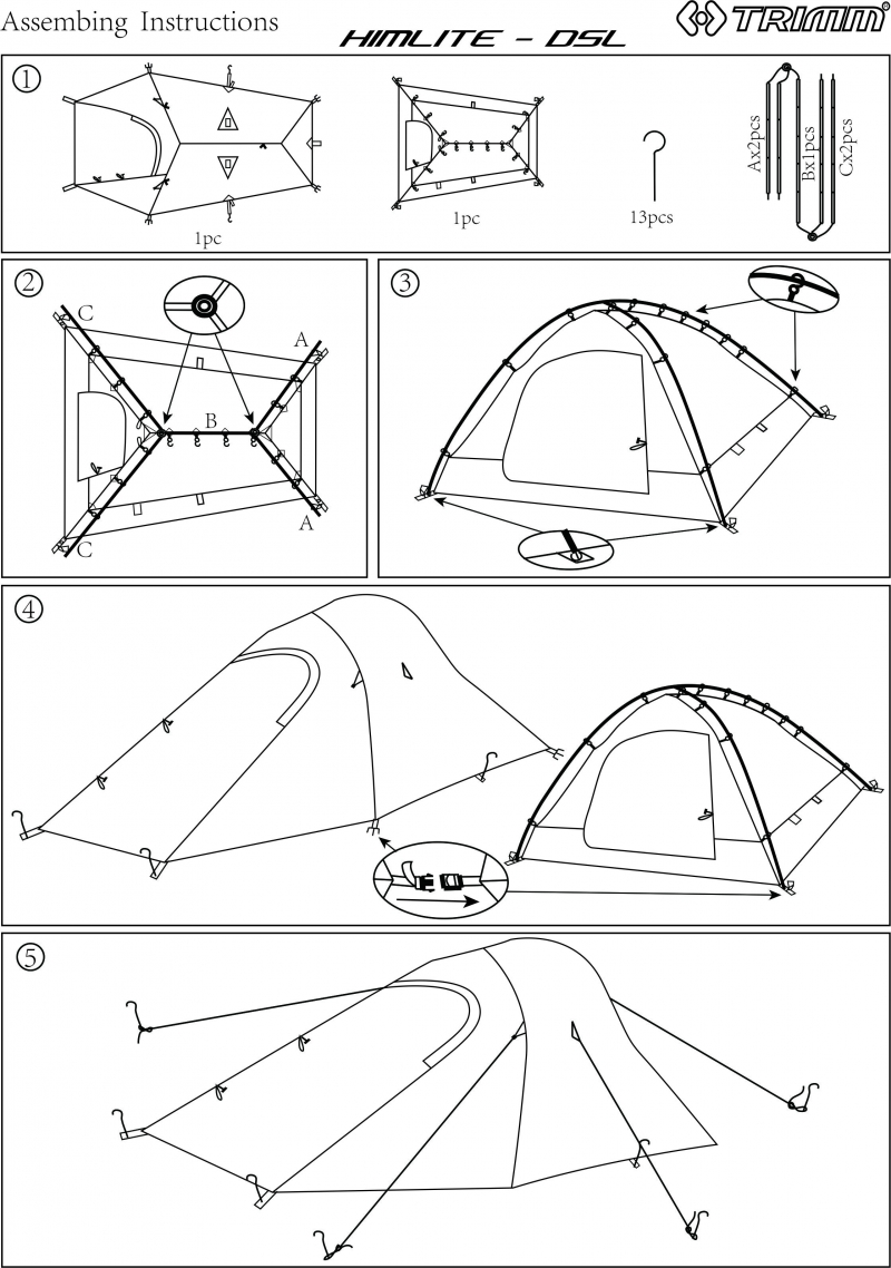 картинка Палатка Trimm Extreme HIMLITE-DSL, оранжевый 2