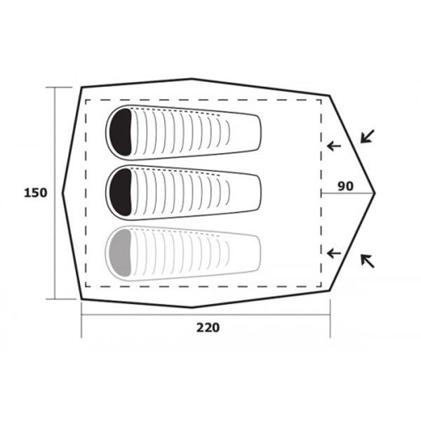 картинка Палатка Trimm Alfa D, зеленый 2+1