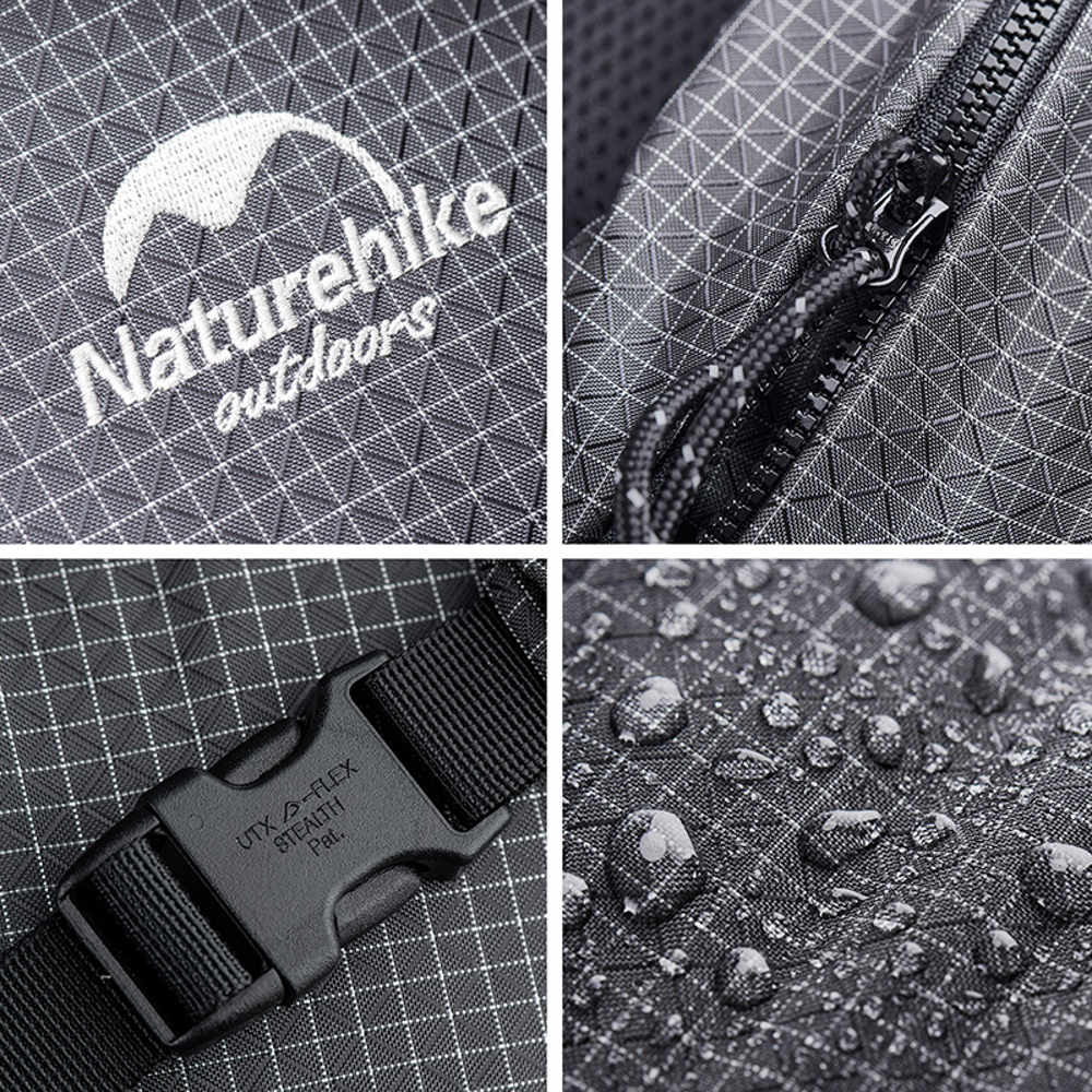 картинка Рюкзак Naturehike Rock Series NH19BP095 60L+5L с рамой, dyneema,  черный, 6927595761649