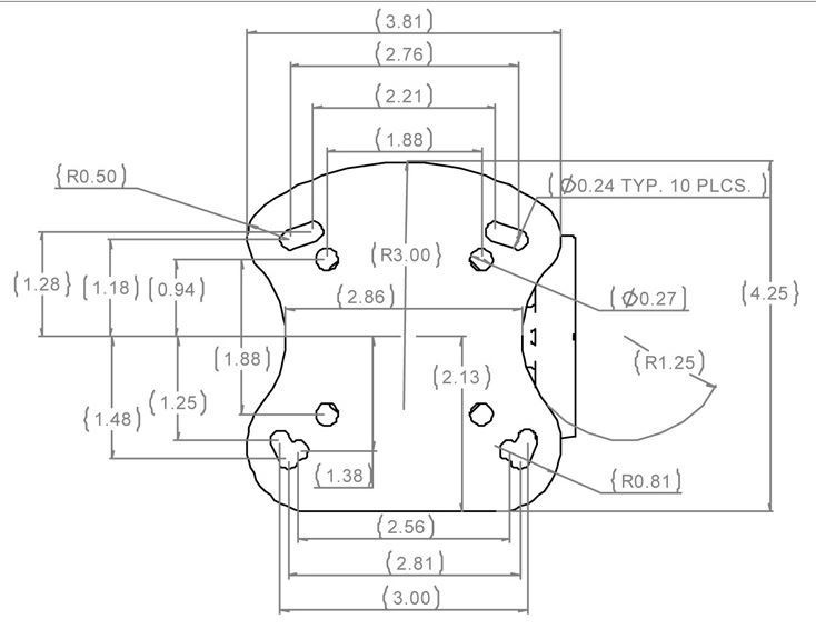 картинка Универсальное крепление RAM® для Humminbird, площадка, муфта 95 мм, шары 25 мм (1") 