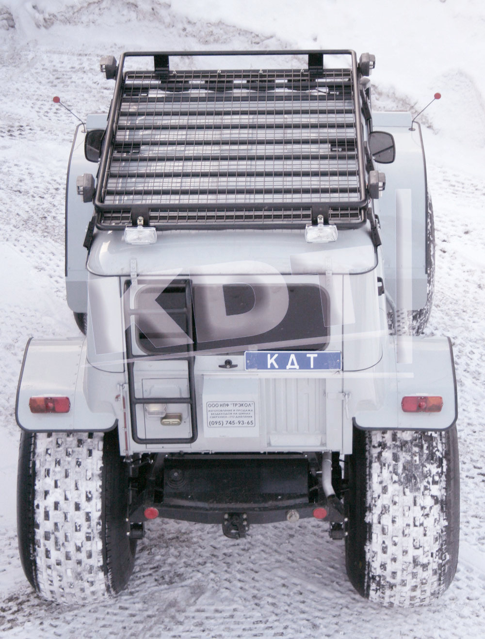 картинка Багажник KDT силовой 6-опорный с сеткой для УАЗ Хантер 2.0x1.4м алюминий