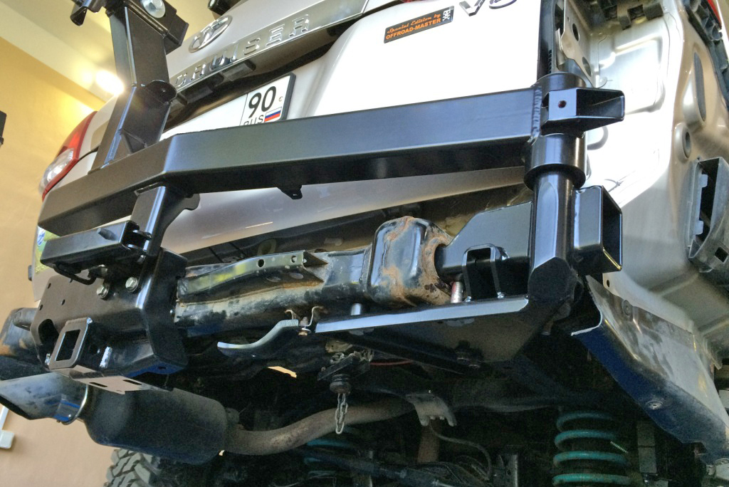 картинка Калитка РИФ с квадратом под фаркоп в штатный задний бампер Toyota Land Cruiser 200 (под штатн. диск)