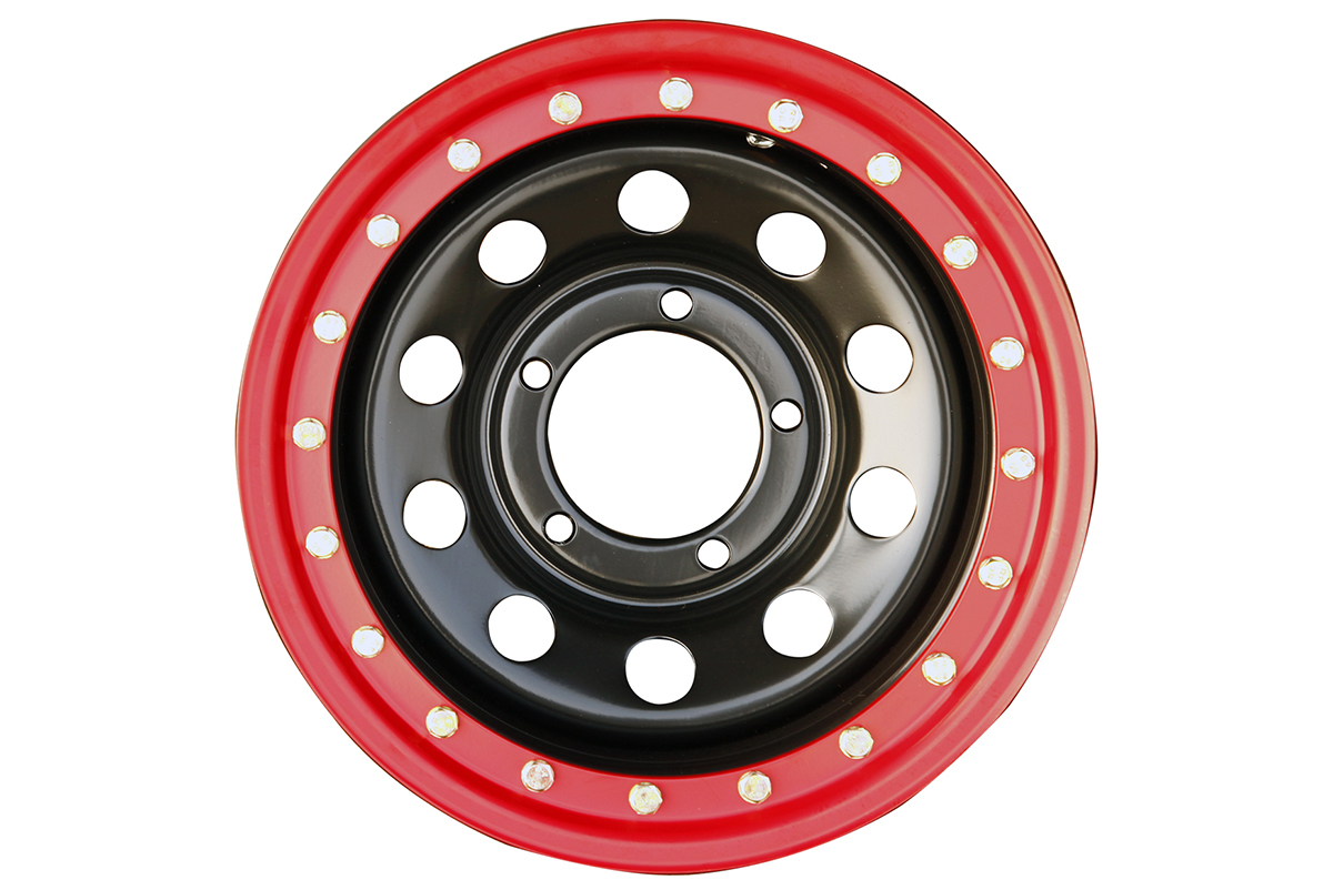картинка Диск УАЗ стальной черный 5x139,7 8xR15 d110 ET-19 с бедлоком (красный)