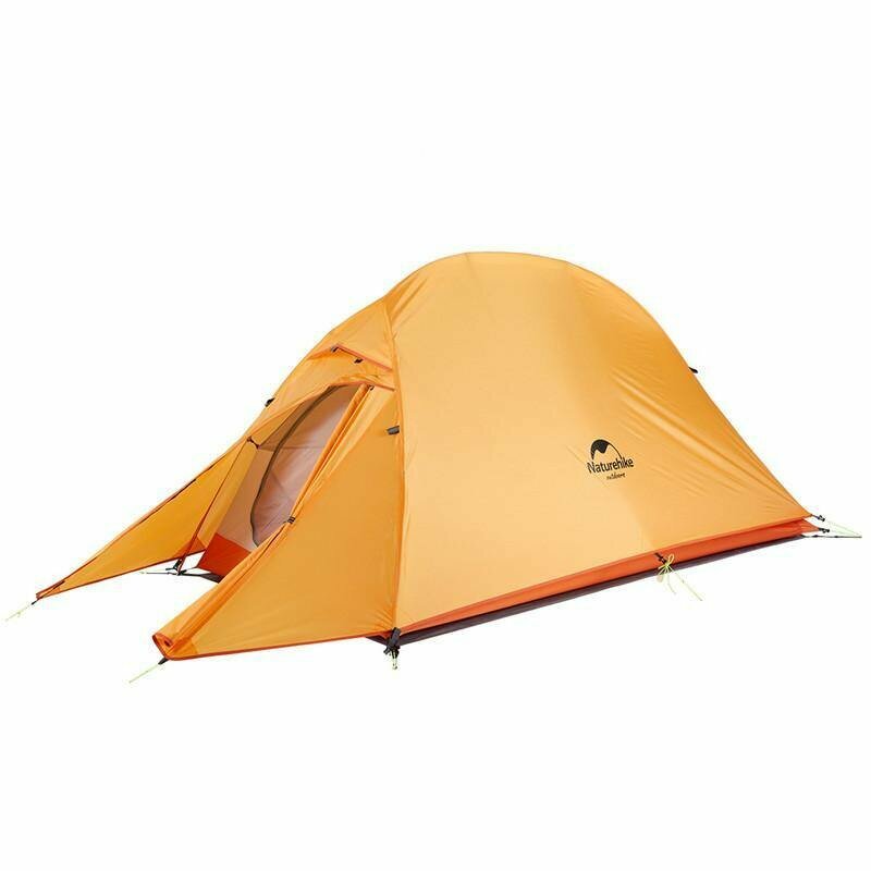 картинка Палатка сверхлегкая  Naturehike Сloud up 1 NH18T010-T одноместная с ковриком, оранжевая, 6927595730546