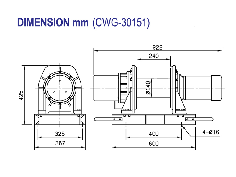 картинка Лебедка грузоподъемная (Таль) COMEUP CWG-30151 (380В)