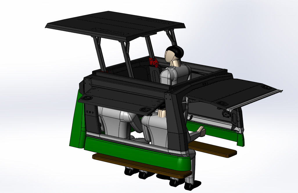 картинка Двери и крыша KDT для многофункционального грузового каркаса с подъемным механизмом