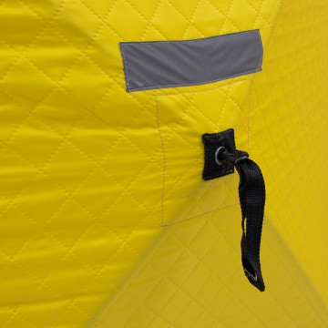 картинка Палатка зимняя HELIOS утепленная Куб 1,8х1,8 утепленная (желтый/серый)