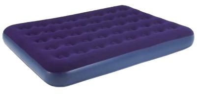 картинка Кровать надувная FLOCKED AIR BED QUEEN с насосом синяя