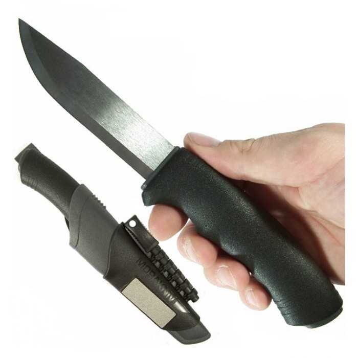 картинка Нож Morakniv BushCraft Survival, нержавеющая сталь, черный, 11835