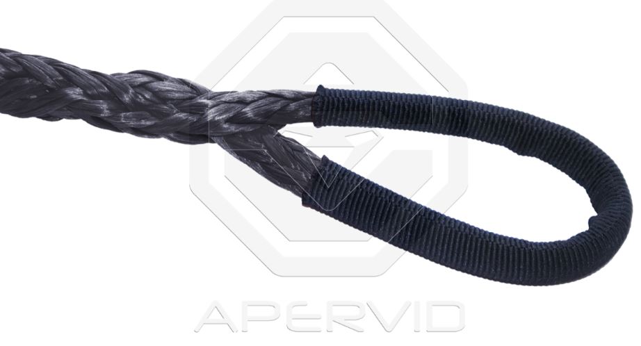 картинка Трос для лебедки KВ-APERVID109PU-PROFIBLACK иаметр 9 мм, макс. разрывная нагрузка 77 кН, петля в оплетке