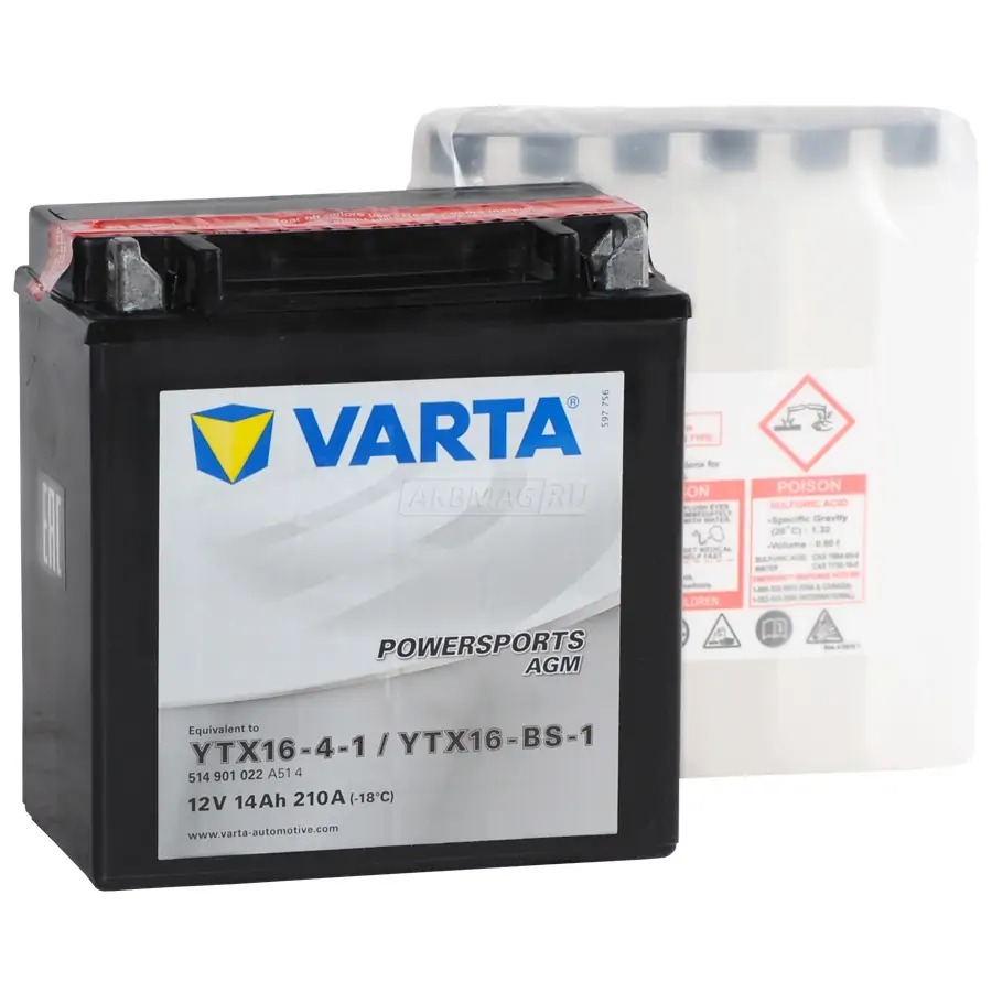 картинка Аккумулятор VARTA 14Ah Varta 12V 514 901 022 A514 AGM