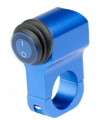 картинка Выключатель влагозащищенный 2210, однокнопочный, цвет корпуса синий, под трубу D22мм
