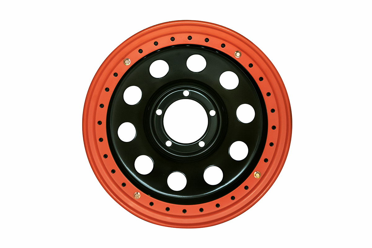 картинка Диск УАЗ стальной черный 5x139,7 8xR17 d110 ET-19 с бедлоком (оранжевый)