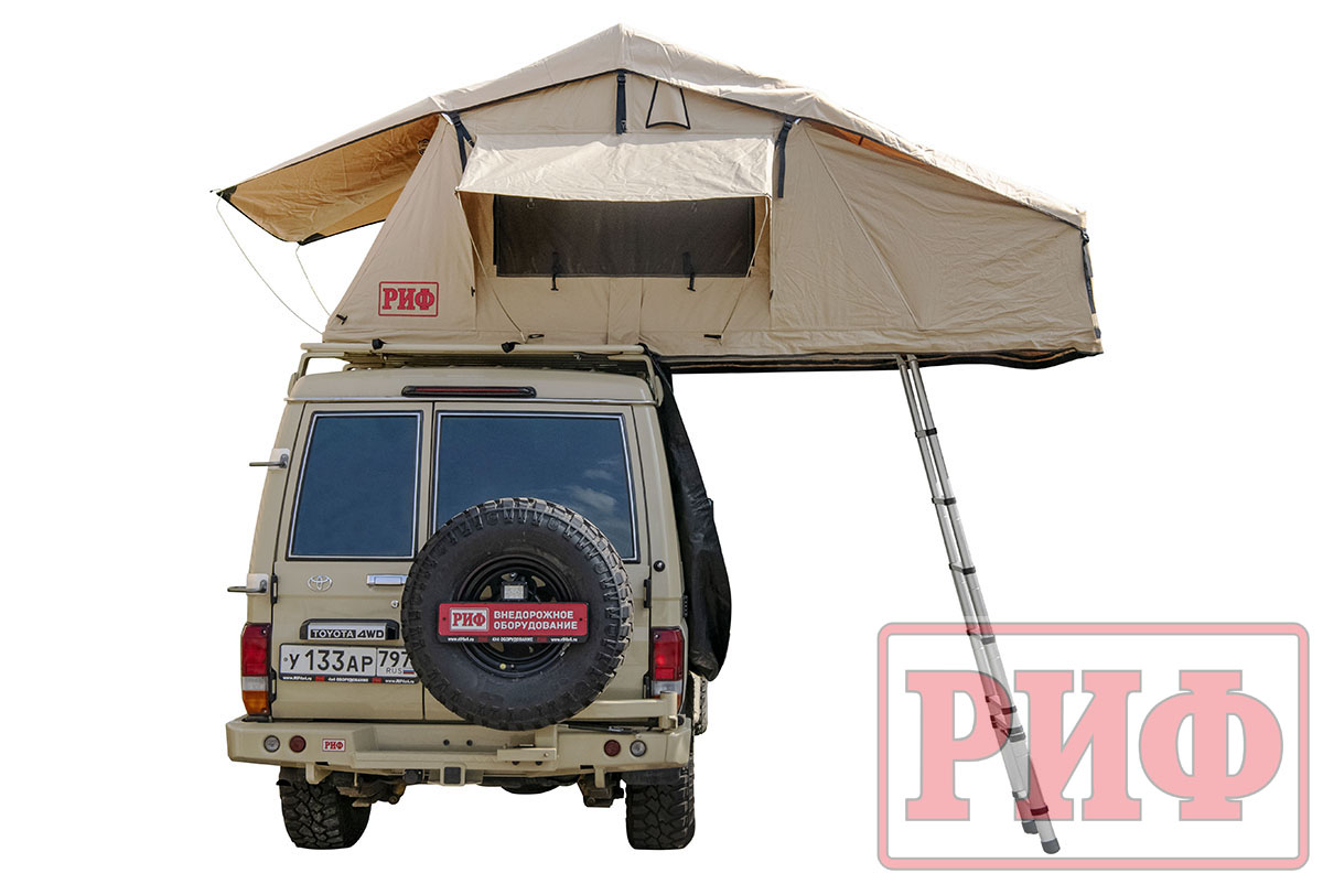 картинка Палатка на крышу автомобиля РИФ Soft RT02-120, тент песочный