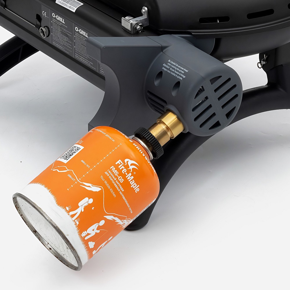 картинка Гриль газовый O-GRILL 500MT оранжевый, с термометром (в комплекте адаптер тип А)