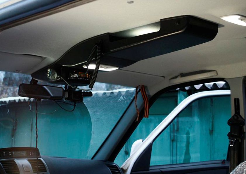 картинка Консоль потолочная УАЗ Патриот пластиковая (2015) черная
