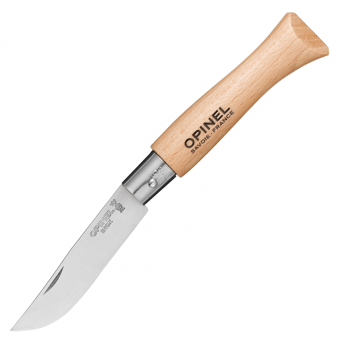 картинка Нож Opinel №5, нержавеющая сталь, рукоять из бука, 001072