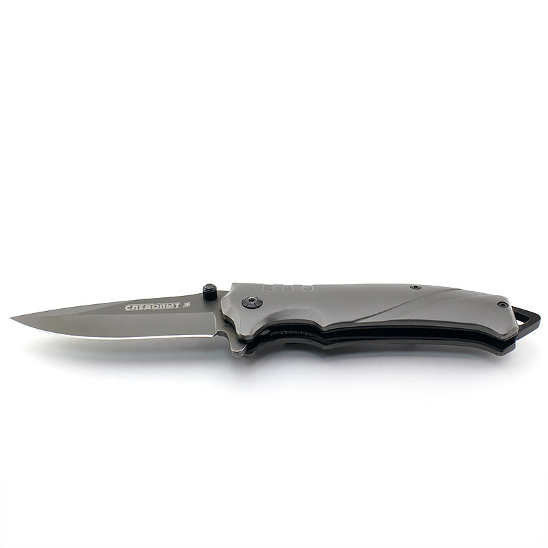 картинка Нож туристический с зажимом, клинок 100 мм, в чехле